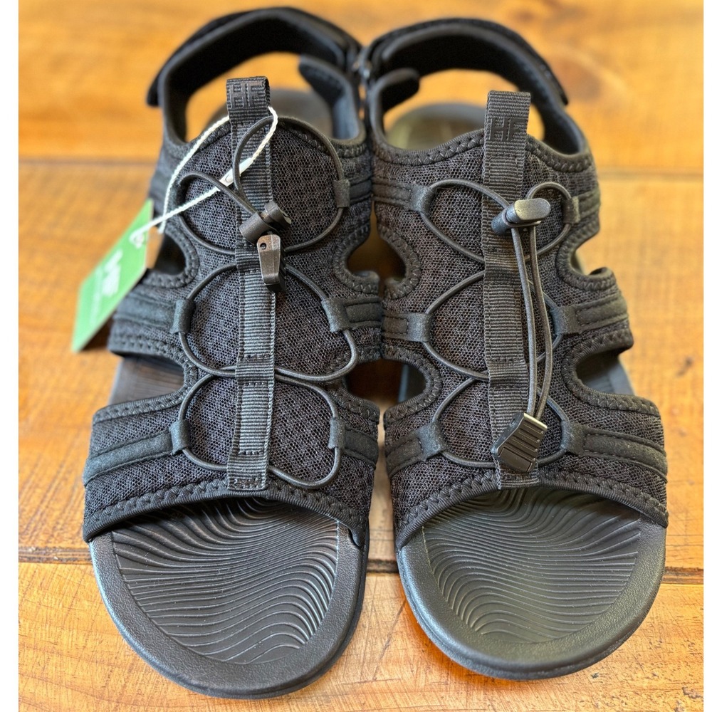 NEW Hike Footwear Mens Black Velcro Closure Summer‎ Outdoor Sandals Size 12
